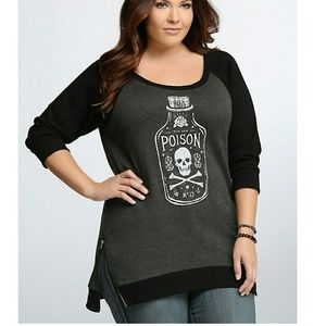 Torrid Poison Bottle Zipper Sweatshirt